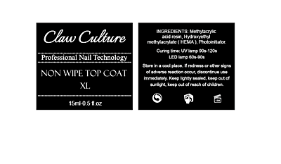Claw Culture Top Coat No Wipe Claw Culture Top Coat No Wipe