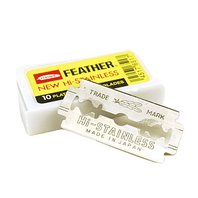 Feather Hi Stainless Double-Sided Razor Blades (x10)